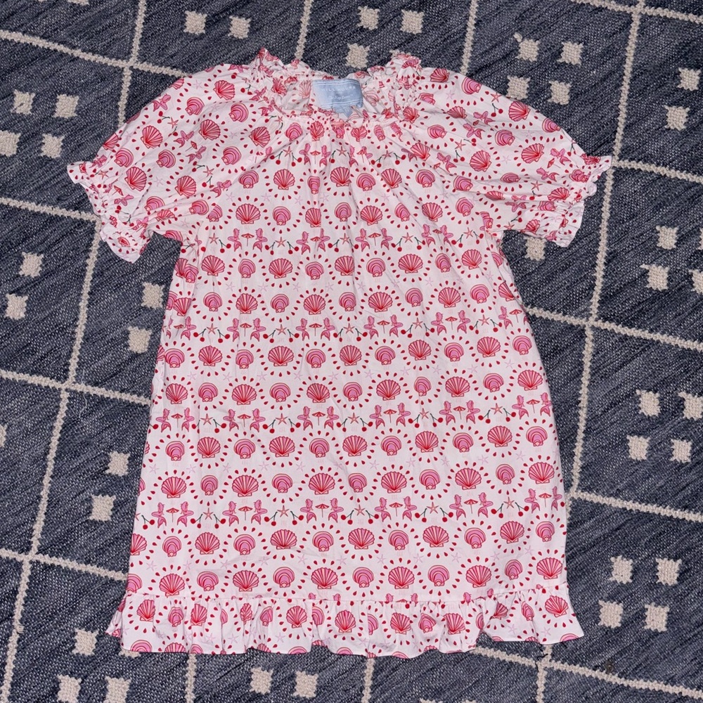Hill House Home Katherine Seashell Mermaid Cherry Pink Mini Dress